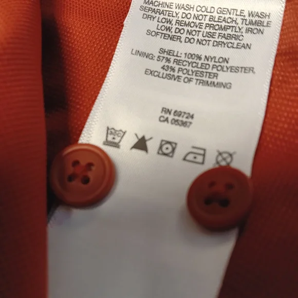 🧡COLUMBIA MEN'S SIZE LARGE 100% NYLON SHELL FRONT BUTTON COLLAR SHIRT. - Picture 7 of 9